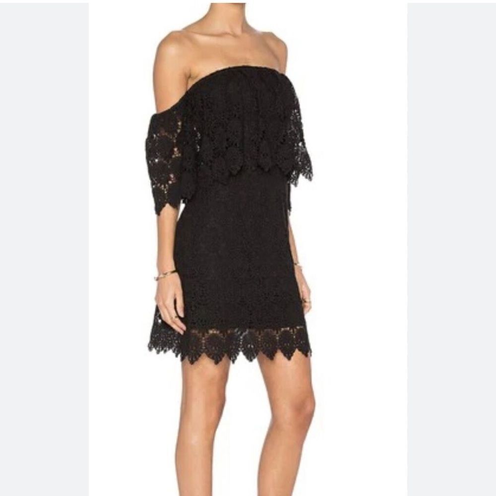 J.O.A Los Angeles Lace Off The Shoulder Dress